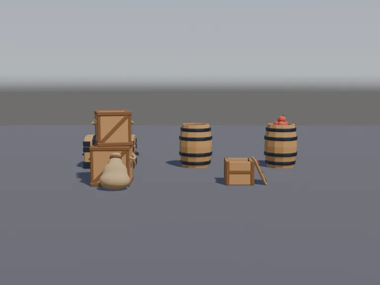 Low-poly Storage Props, view 4