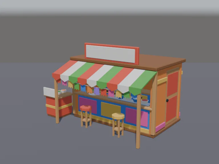 Low-Poly Taco Stand, view 2
