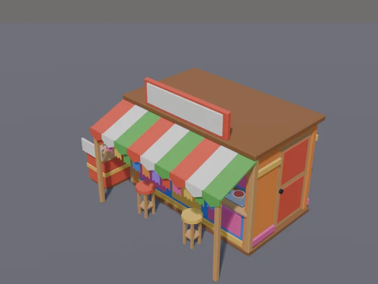 Low-Poly Taco Stand, view 3