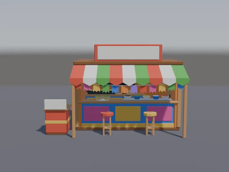 Low-Poly Taco Stand, view 4