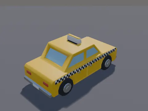 Low-Poly Taxi Cab