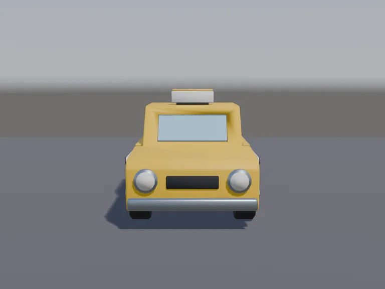 Low-Poly Taxi Cab, view 4