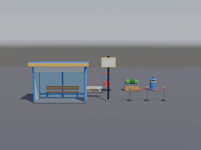 Low-Poly Taxi Stand, view 4