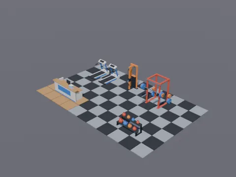 Low-Poly Town Gym
