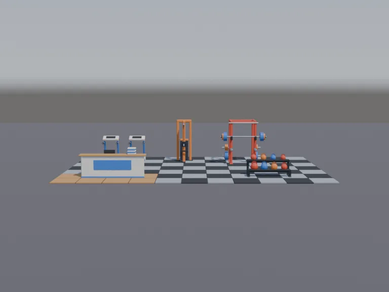 Low-Poly Town Gym, view 3