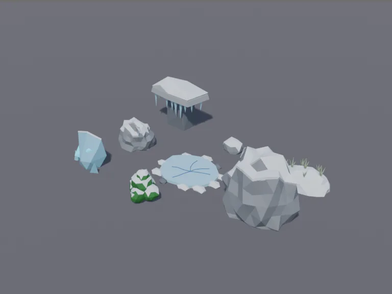 Low-Poly Winter Props, view 3