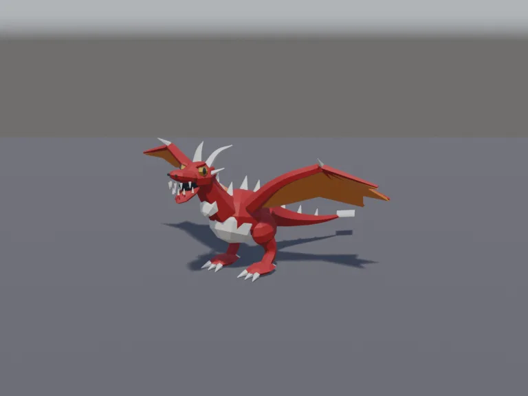 Low-Poly Wyvern, view 2