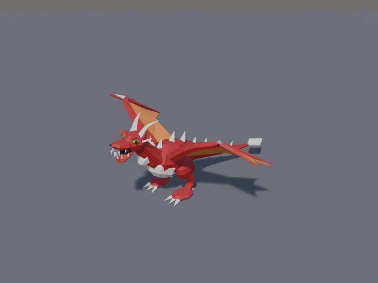 Low-Poly Wyvern, view 3