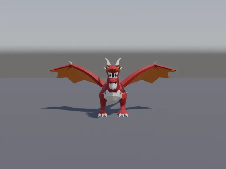 Low-Poly Wyvern, view 4