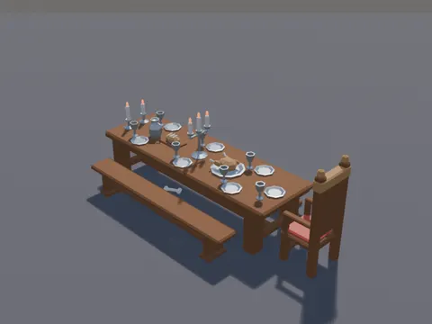 Medieval Feast Table