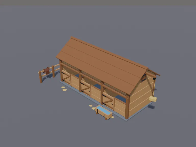 Medieval Horse Stable, view 3