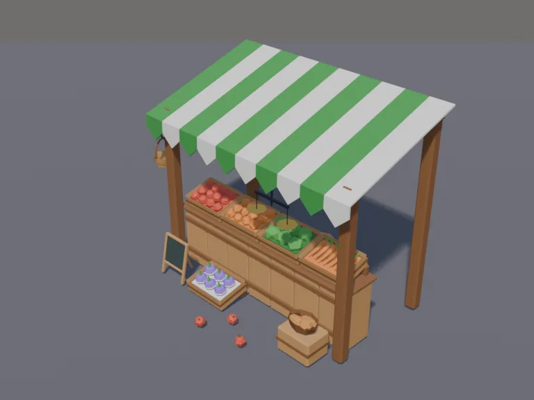 Medieval Produce Stall, view 3