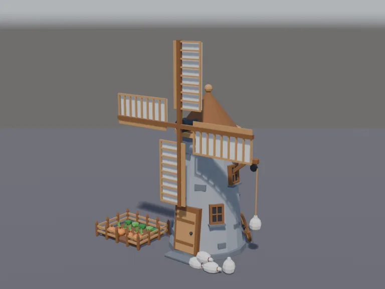 Medieval Stone Windmill, view 2
