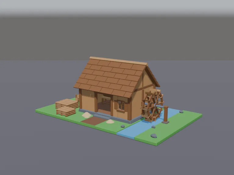 Medieval Water Sawmill, view 2