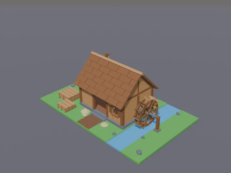 Medieval Water Sawmill, view 3