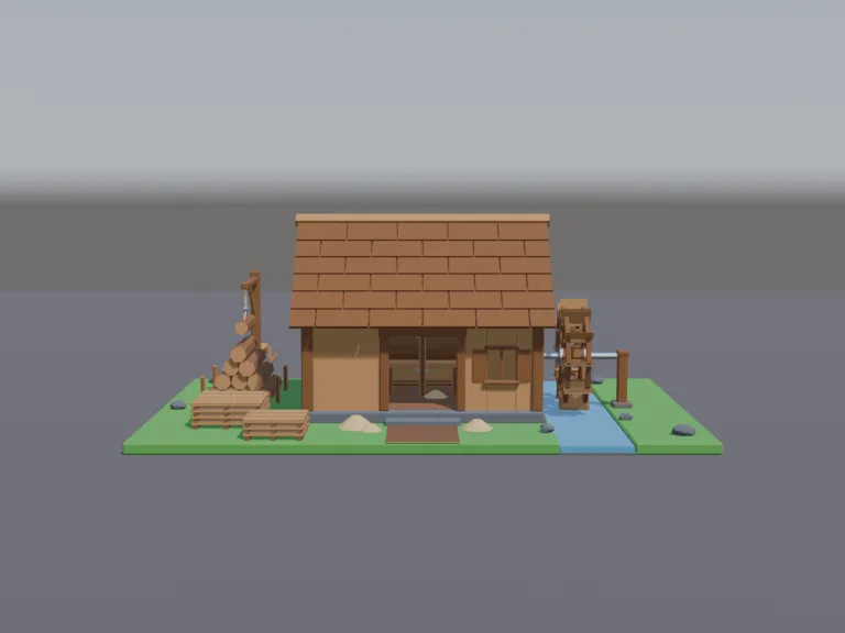Medieval Water Sawmill, view 4