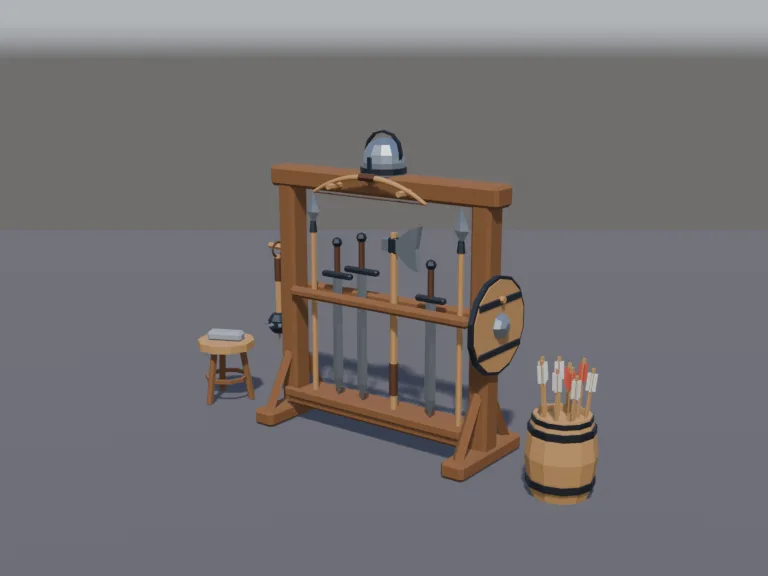 Medieval Weapon Rack, view 2