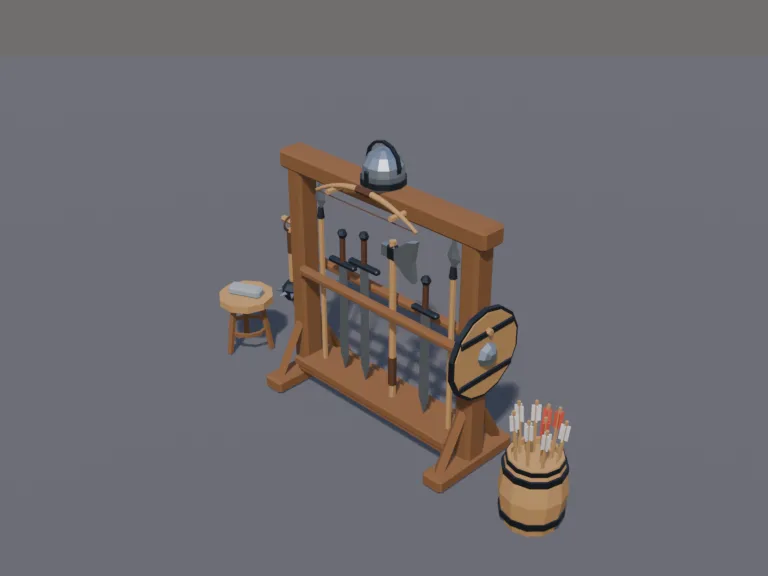 Medieval Weapon Rack, view 3