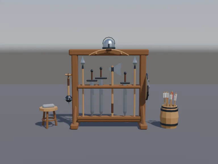 Medieval Weapon Rack, view 4