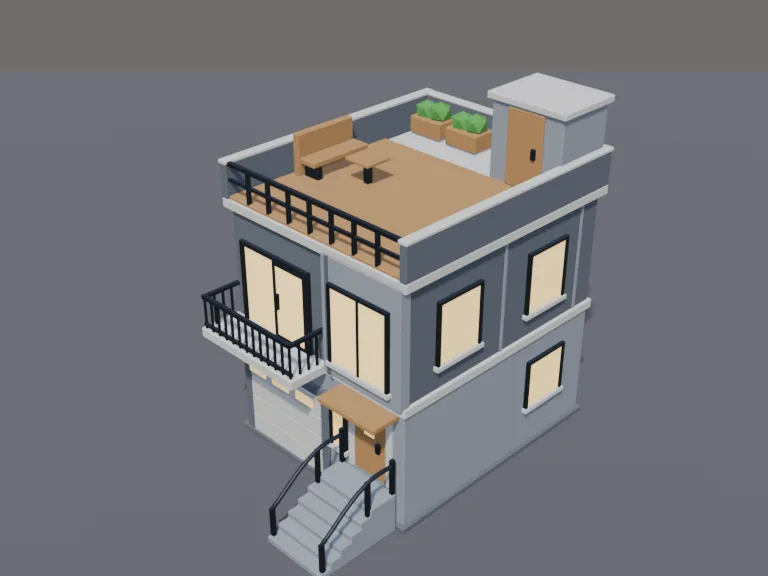 Modern Grey Townhome, view 3