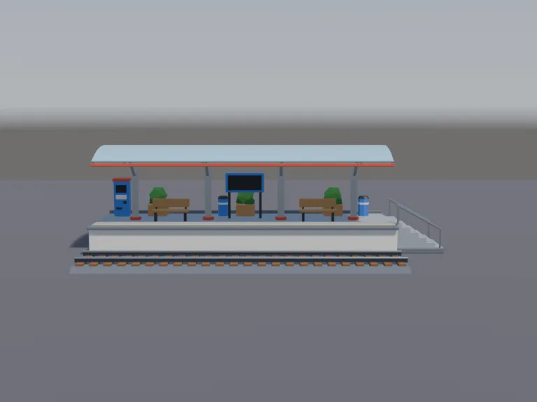 Modern Train Platform, view 4