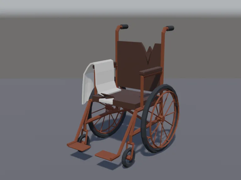 Old Hospital Wheelchair, view 2