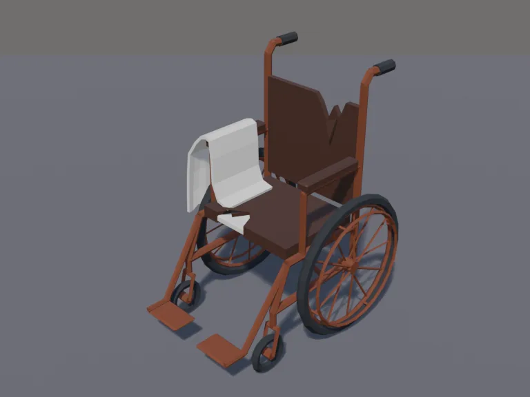 Old Hospital Wheelchair, view 3