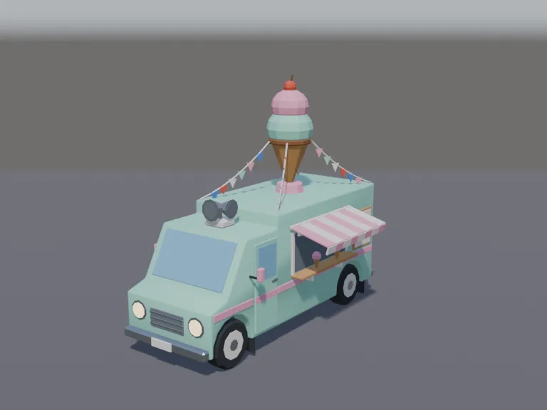 Pastel Ice Cream Truck, view 2