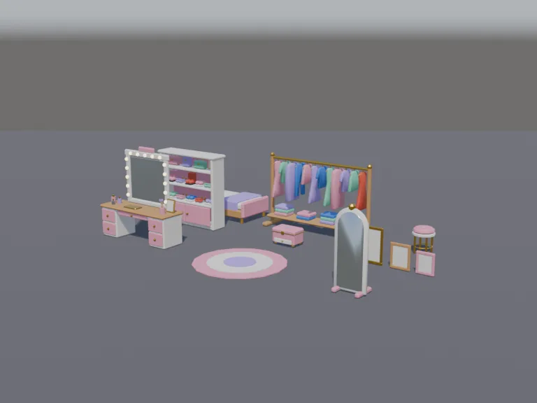 Pastel Walk-in Closet, view 2