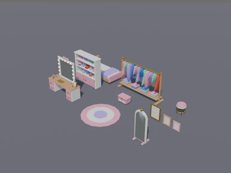 Pastel Walk-in Closet, view 3
