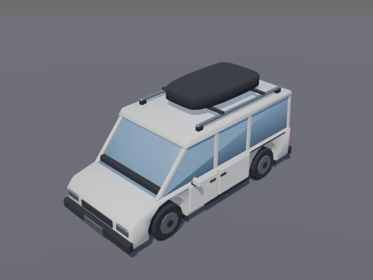 Pearl White Minivan, view 3