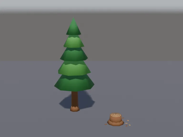 Pine Tree and Stump, view 2