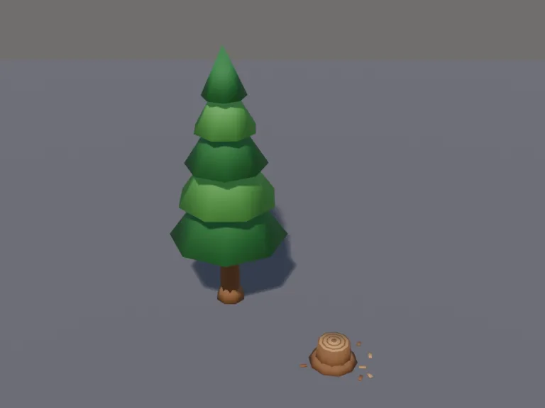 Pine Tree and Stump, view 3
