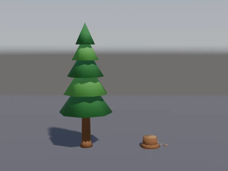 Pine Tree and Stump, view 4