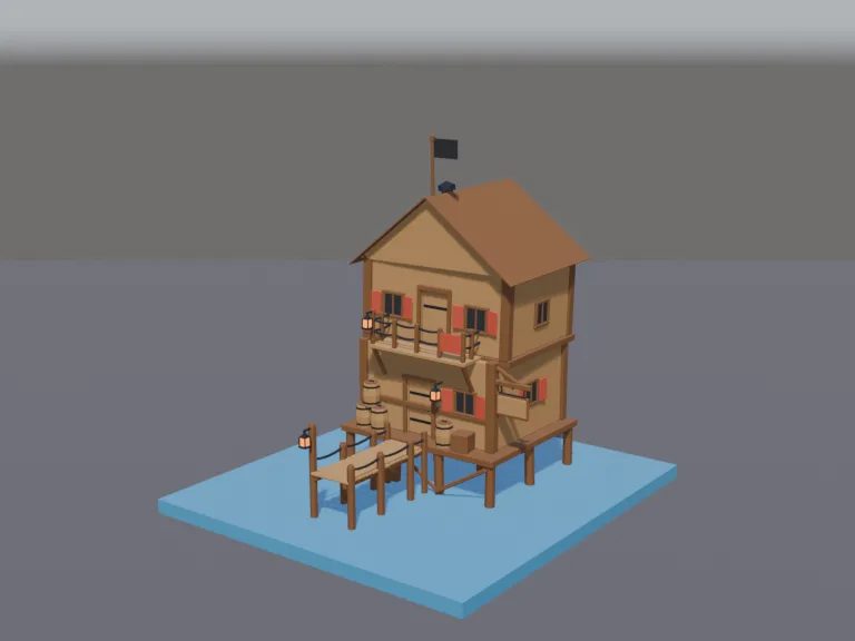 Pirate Stilt Tavern, view 2