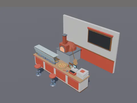 Pizza Shop Counter