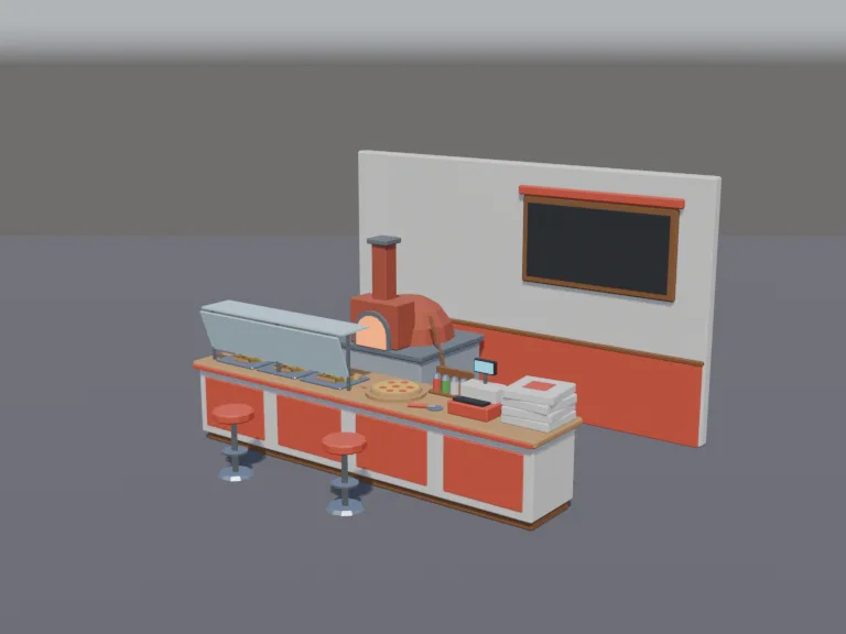 Pizza Shop Counter, view 2