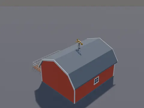 Red Gambrel Barn