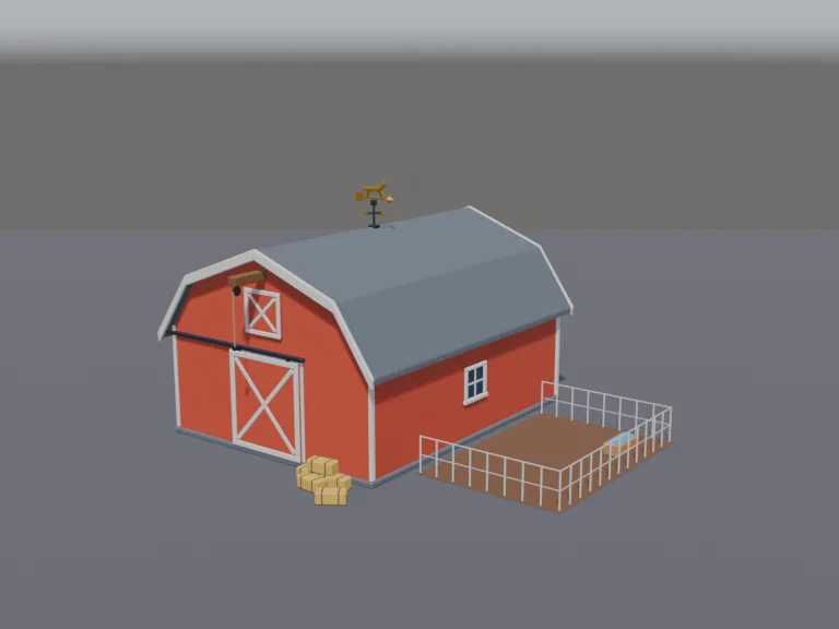 Red Gambrel Barn, view 2