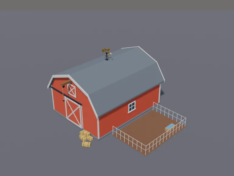 Red Gambrel Barn, view 3