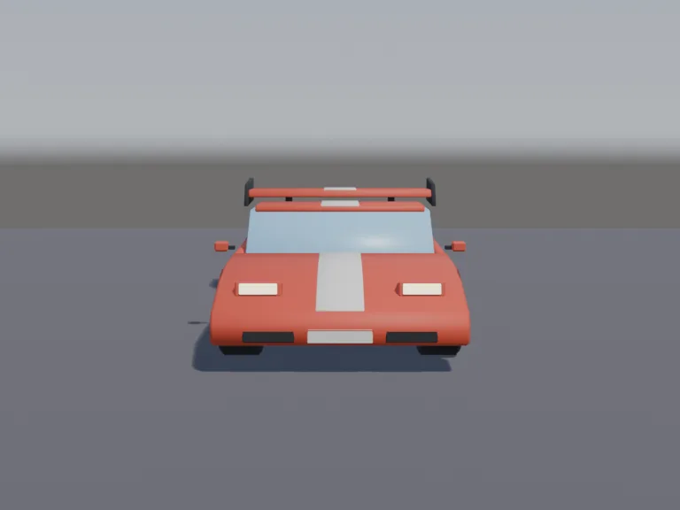 Red Wedge Sports Car, view 4