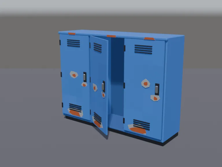 Rusty School Lockers, view 2