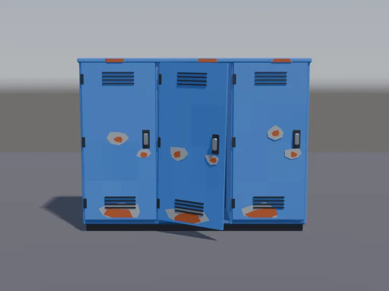 Rusty School Lockers, view 4