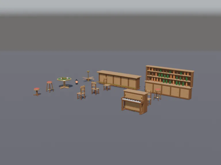 Saloon Interior Set, view 2