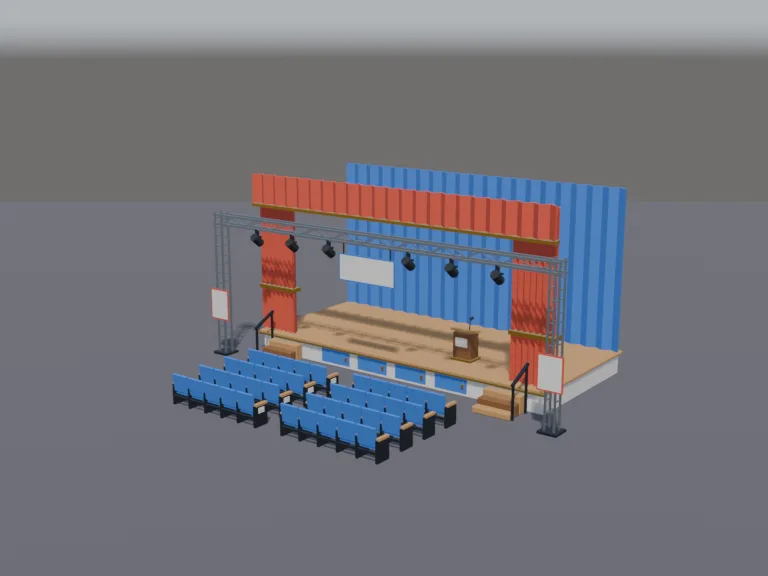School Auditorium Stage, view 2