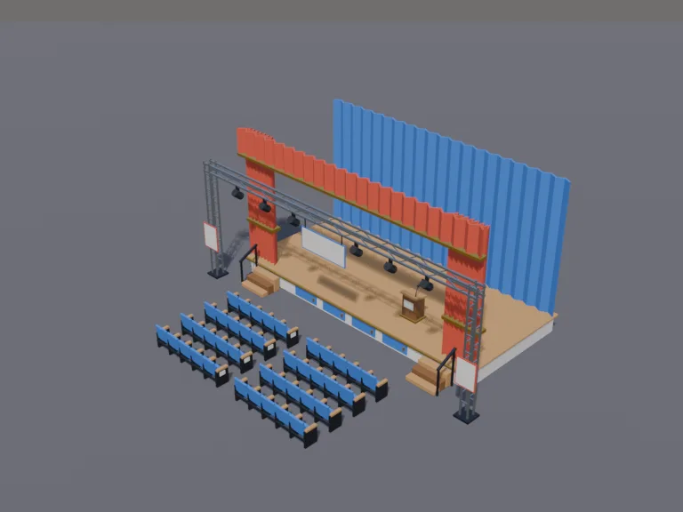 School Auditorium Stage, view 3