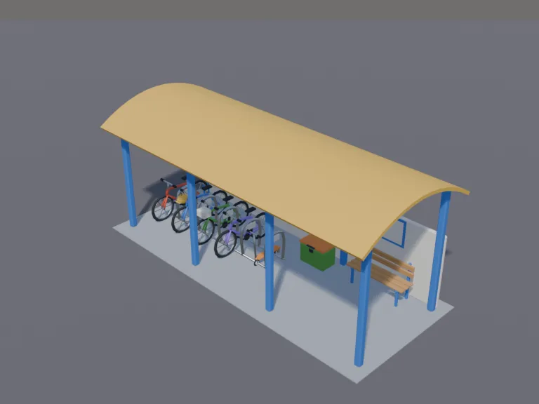 School Bike Shed, view 3