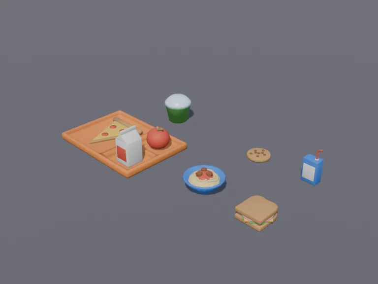 School Cafeteria Food Set, view 3
