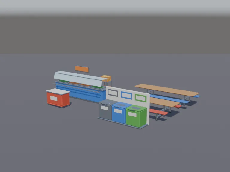 School Cafeteria Set, view 2