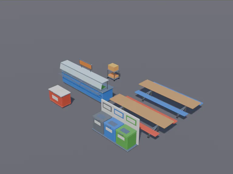 School Cafeteria Set, view 3